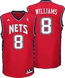 NBA Men's New Jersey Nets Deron Williams Revolution 30 Road Replica Jersey (Red, Large)