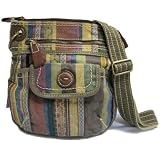 Stone-Washed Cross Body Messenger Handbag by David Jones