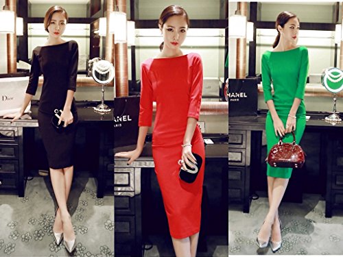 [Kapua] 背中 開き セクシー ロング 丈 ワンピース レディース OP (3色 展開)