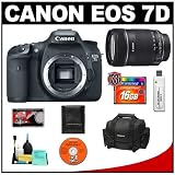 Canon EOS 7D Digital SLR Camera Body + Canon 18-135mm IS Zoom Lens + 16GB Card + Case + Cameta Bonus Accessory Kit