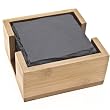 Thirstystone Slate Drink Coasters and Bamboo Coaster Holder