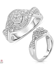 Lovely and Worm1/2CTTW Diamond Fashion Ring 14K White Gold