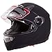 Matte Black Dual Visor Full Face Street Bike Motorcycle Helmet DOT (XL)