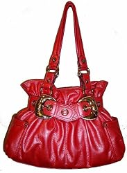Kathy Van Zeeland Purse Handbag Geranium Rock & Roll Bucket Belt Shopper