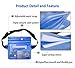 OXA Waterproof Pouch Dry Bag with Adjustable Waist Strap for Beach, Fishing, Hiking, Bigger Space Lightweight, Perfect Protection for Phone, Camera, Cash From Water, Sand, Dust and Dirt (Blue + Black)