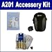 Fujifilm Finepix A201 Digital Camera Accessory Kit includes: ZELCKSG Care & Cleaning, SB257 Charger, SDC-22 Case