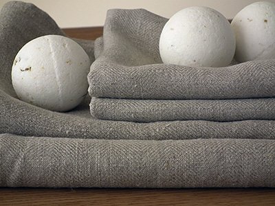 Natural Linen Bath Towels Set Lara