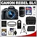 Canon EOS Rebel SL1 Digital SLR Camera & EF-S 18-55mm IS STM Lens with EF-S 55-250mm IS Lens + 32GB Card + Battery + Case + Filter + Tripod Kit