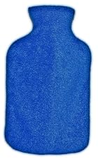 Warm Tradition Royal Blue Fleece Covered Hot Water Bottle -Bottle made in Germany, Cover made in USA