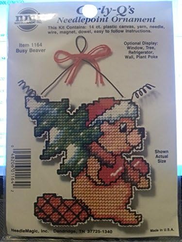 Curly-Q's Counted Cross Stitch Ornament Kit 1164 Busy Beaver