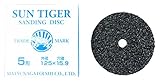 サンタイガー 印 サンディングディスクペーパー 粒度 16 砥材 CC 125x15.9穴 ファイバー厚  1ミリ 10枚入り