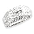 Sterling Silver Men's CZ Ring