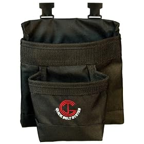 Quick Belt System QBS42 9"x8" 2-pocket Tiered Nylon Tool Pouch for Tools, Materials or Accessories for Hiking-Hunting-Camping-Fishing-Walking-Dog Walking-Dog Training