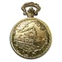 Locomotive Conductor's Pocket Watch 14k Gold-tone Train 40mm Watch with 12" Chain