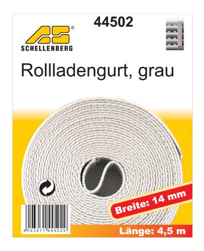 Schellenberg 44502 Rollladengurt 14 mm/4.5 m, grau