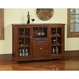 Home Styles Barbara Wine Cabinet in Cottage Oak