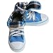 Toddler Boys Blue Plaid Lace Up High Top Canvas Sneaker Shoes 5T-4