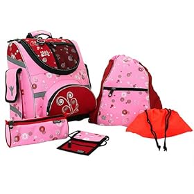 Friedrich Lederwaren 50050-9 - Set da scuola composto da zaino, zainetto, astuccio, portafoglio e sacchetto