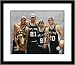 Bruce Bowen, Tim Duncan, Manu Ginobili & Tony Parker Framed 8x10 Photo - 2007 San Antonio Spurs NBA Champs with Trophy