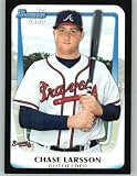2011 Bowman Draft Prospects Baseball Card # BDPP43 Chase Larsson - Atlanta Braves (Draft Pick / Prospect / RC - Extended Rookie Card) MLB Trading Card in Screwdown Case!