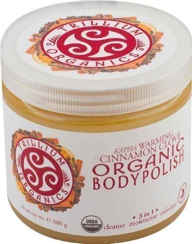 Trillium Body Polish - Warming Cinnamon Clove - Natural Salt Scrub - 24 Ounce