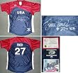 Jennie Finch USA Autographed Olympics Jersey on Front with #27~USA