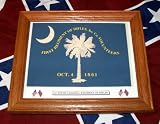 Framed, Confederate Civil War Flag...1st South Carolina Rifles