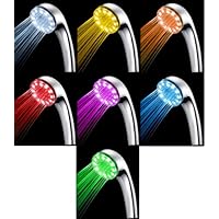 MagicShowerhead SH2026 Continuously Fading LED Illuminated Shower Head, Chrome, 7-Color LED