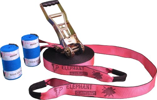 ELEPHANT SLACKLINE 15m addict flash`line-Set mit Baumschutz, pink, 1500 x 5cm, 8AAD.501.T0 im Preisvergleich 