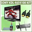 Sony Bravia S-Series KDL-46S4100 46-inch 1080p LCD HDTV + Accessory Kit Bundle with Wall Mount & 3 Year Extended Warranty!