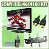 Sony Bravia S-Series KDL-46S4100 46-inch 1080P LCD HDTV and Accessory Outfit Outfit With Wall Mount 
