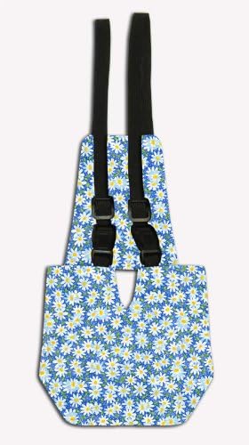 Chicken Diaper - Blue Daisy - Handmade in USA (Small: 5" - 7") - Ships FAST!