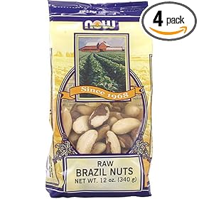 NOW Foods Brazil Nuts, Raw, 12-Ounce Bags (Pack of 4)