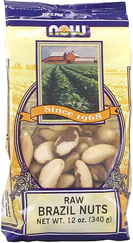 NOW Foods Brazil Nuts, Raw , 12 Ounce Bags (Pack of 4) by Brazil Nuts