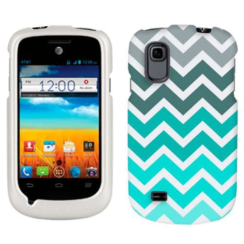ZTE Avail 2 Chevron Grey Green Turquoise Pattern Phone Case Cover
