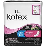 U by Kotex Security Ultra Thin, Regular, Unscented, 60 Count