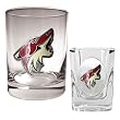 Phoenix Coyotes NHL Rocks Glass & Square Shot Glass Set - Primary Logo