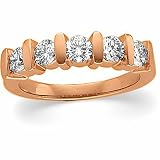14K Rose Gold Diamond Anniversary Band - 1.00 Ct.