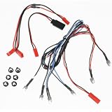 Bastens RC Car & Truck 6 LED Kit Set with Snap-In Holder Rings - 2 White Headlight / 2 Red Tail Lights / 2 Blue Fog or Parking Accessory Lights - fits any 1/10 & 1/16 scale