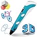 Motoraux Number II 3D Printing Pen with LCD Screen，3D Pen Bring Your Art Ideas To Reality With User Friendly Functions (blue)