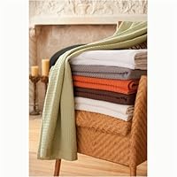 Modern Design Waffle Weave Throw Blanket
