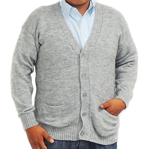 CELITAS DESIGN Men's Cardigan Alpaca Vneck Buttons and Pockets