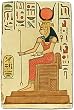 Hathor Seated on Throne Relief, Color Details