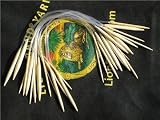15 size 16 inch bamboo circular knitting needles pins US 0-15