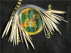 15 size 16 inch bamboo circular knitting needles pins US 0-15