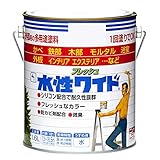 ニッペ 多用途塗料 水性フレッシュワイド つやなしブラック 1.6L