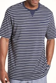 Pure Cotton Crew Neck Striped Pyjama Top [T07-3742-S]