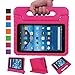 Fire 7 case,Fire 7 2015 Case,TRAVELLOR®Kids Shock Proof Convertible Handle Light Weight Super Protective Stand Cover for Amazon Fire Tablet (7 inch Display, 2015 Release Only)(pink)