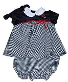 Infant Girls' Holiday Dress Set in Black and White