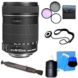 Canon EF-S 18-135mm f/3.5-5.6 IS UD Standard Zoom Lens + 3Pcs Filter Kit + Lenspen + Lens Cleaning Kit For Canon EOS Rebel XT, XTi DSLR Camera